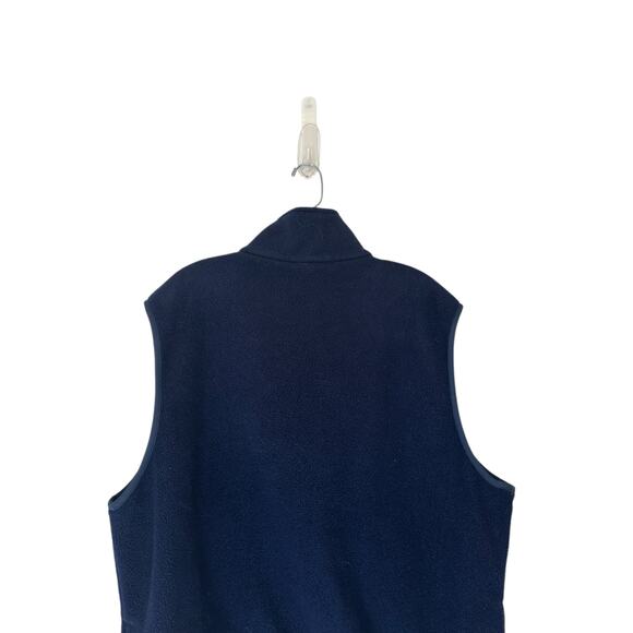 L.L. Bean Men's Blue Mock Neck Outdoor‎ Gorpcore Zip Up Fleece Vest Size XL - Picture 5 of 10